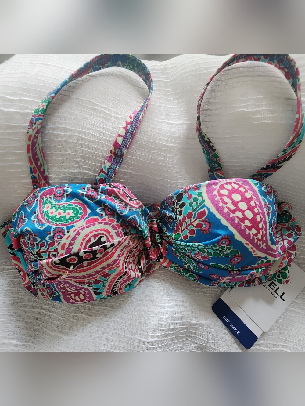Cyell Netherlands "Sublime" Paisley Bikini Top - Size US 8B / 34B NWT